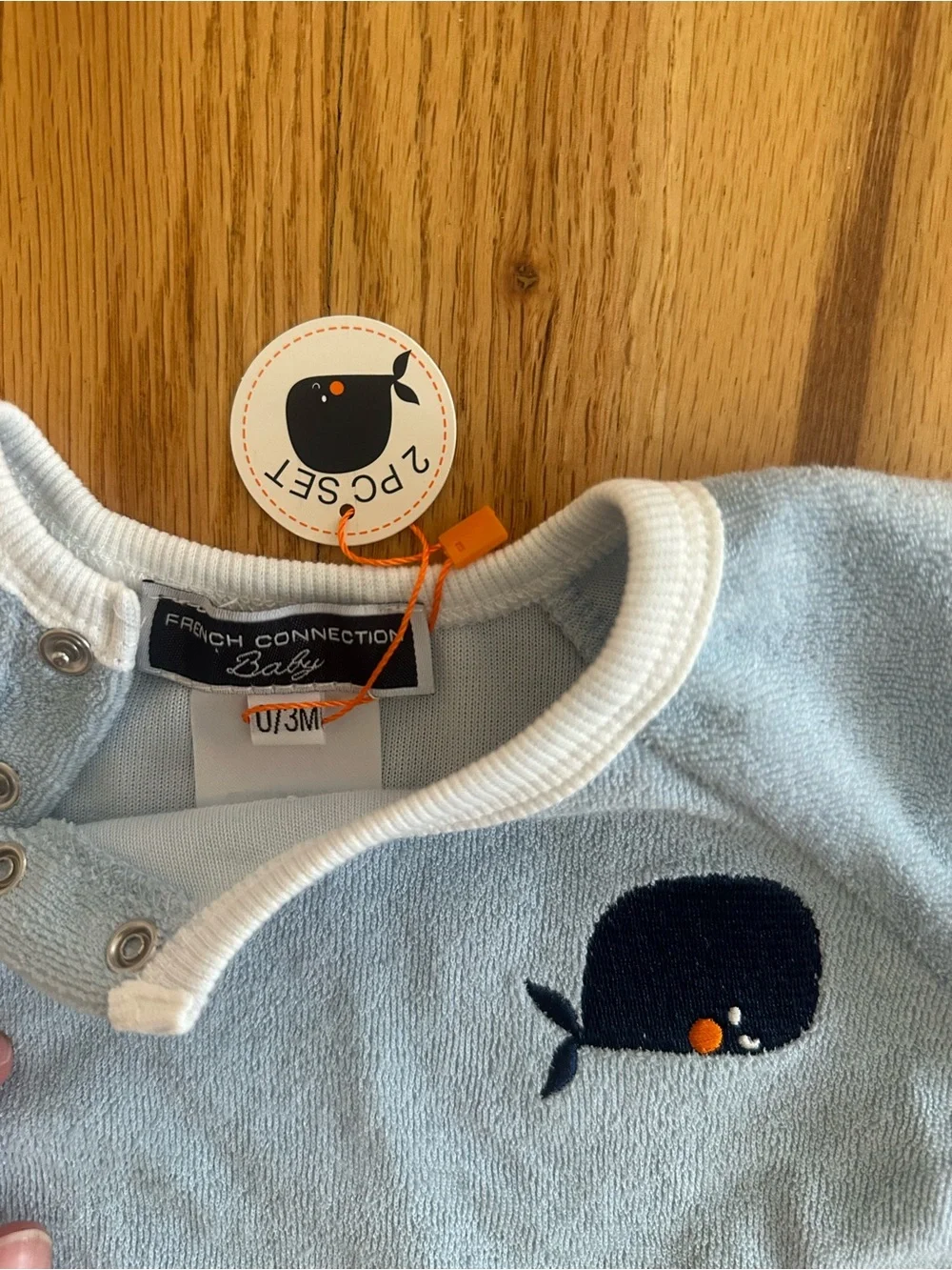 French Connection Blue Whale Terry Set